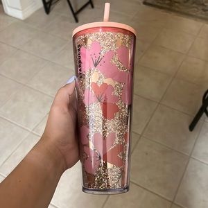 NWT heart clover glitter Starbucks tumbler